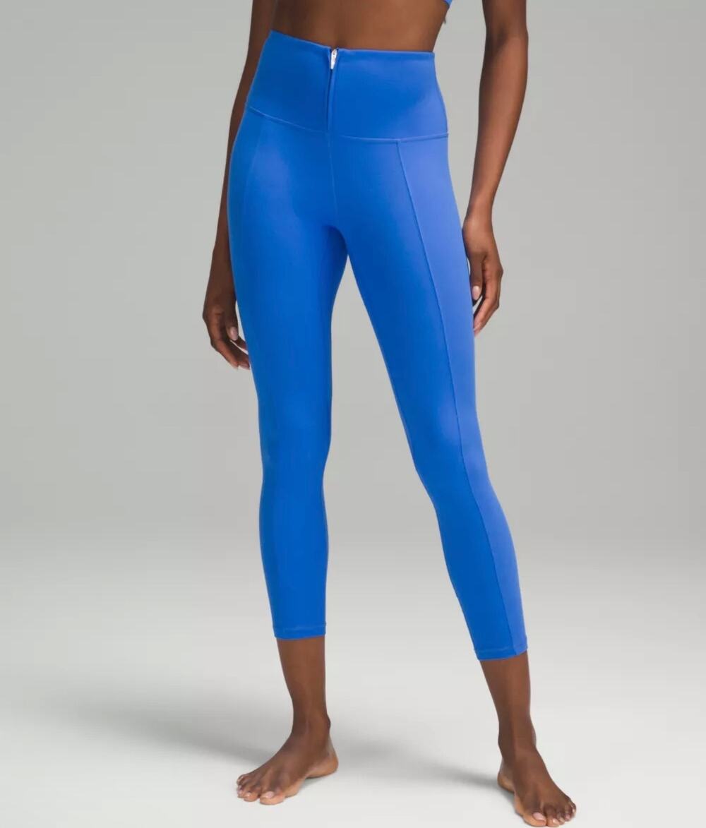 Lululemon Align High-Rise Zip-Front Pants center-front zipper 4 royal blue